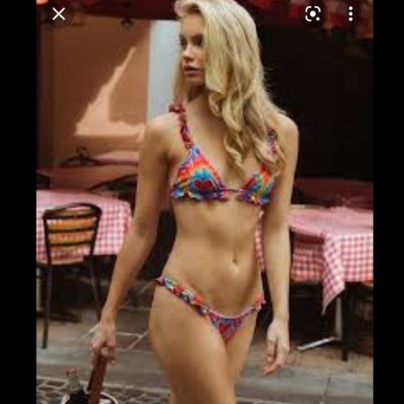 DANNIJO x Kai Lani bikini collab Tie Dye Skimpy Bikini NWT Large top XS bottoms - Picture 4 of 15